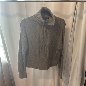 Skull Cashmere Gray Cable Knit Women's Sweater